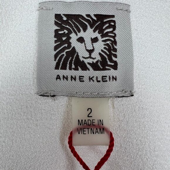 NWT ANNE KLEIN Cascade-Lapel Collar Open Front Jacket Suit Blazer Size 2 - Picture 6 of 11